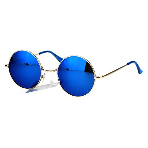 reflective circle sunglasses